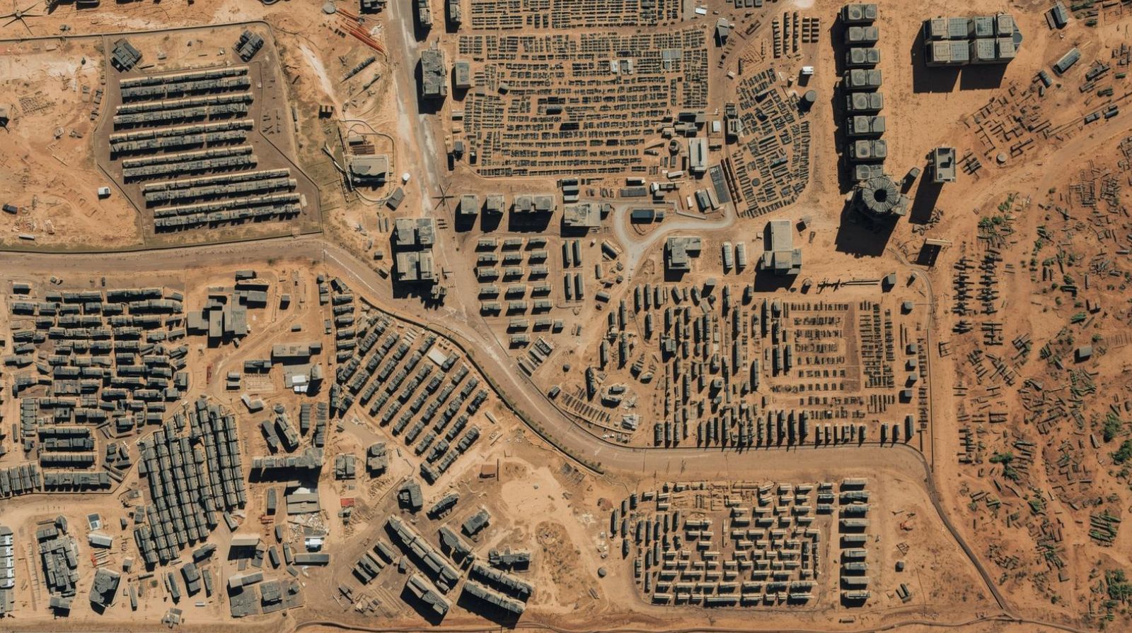 Military build up viewed from a satellite